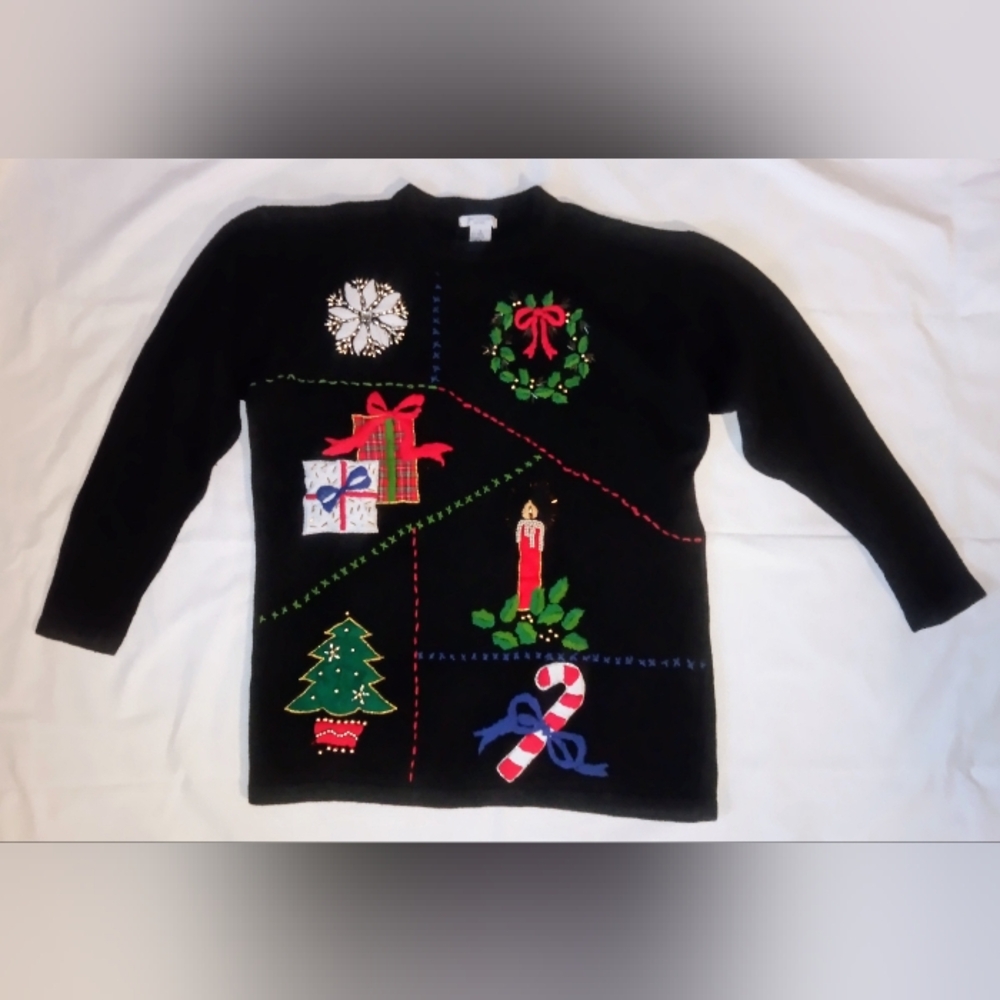 Vgt. ShipNShore Sport Ugly Christmas Sweater Size Small - Picture 1 of 4